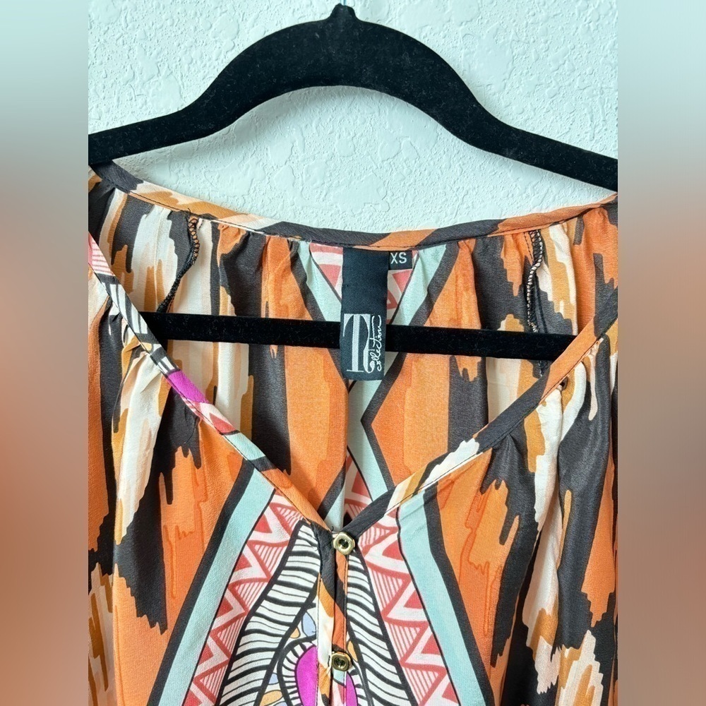 It collection 100% silk dolman sleeve top Size Small - Picture 3 of 7